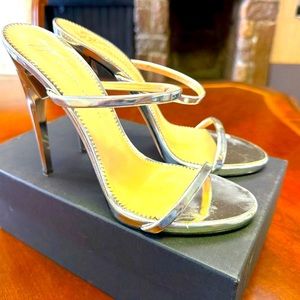 Dazzling Rare Giuseppe Zanotti 110 Lightning Bolt Heel Sandals EU 39 EUC